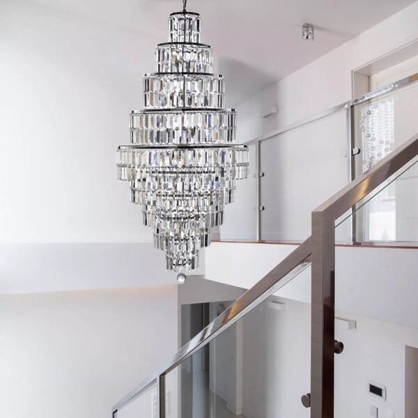 Searchlight 1500CC Empire 13 Light Crystal Chandelier In Chrome