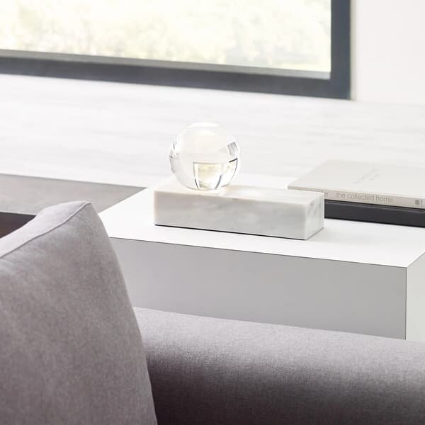 Mina Table Lamp White, Table Lamp, White Marble - Andrew Martin