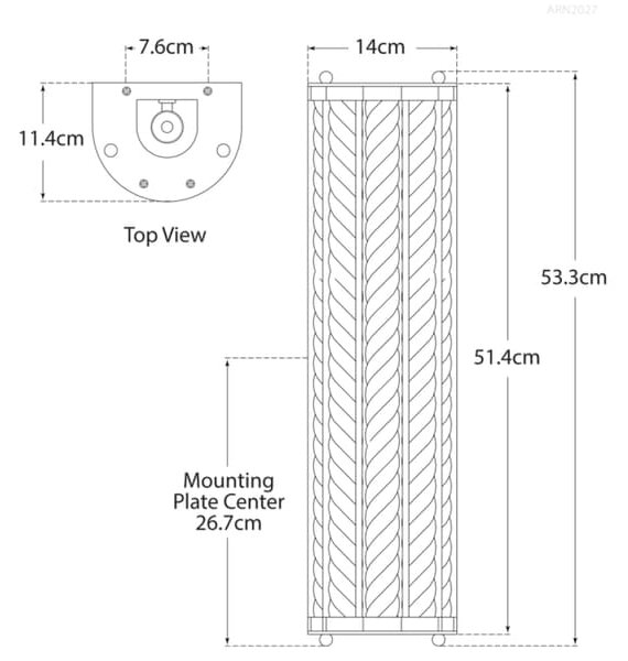 Eaton Linear Wall Light Brass, Wall Light, Antique Brass - Andrew Martin