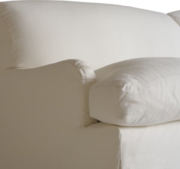 Lady May Sofa in House Linen White, Sofa - Andrew Martin