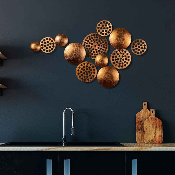 Parklane Metal Solaris Orbital Wall Art in Copper