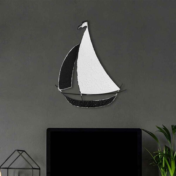 Parklane Metal Modernist Mariner Wall Art in Black and White