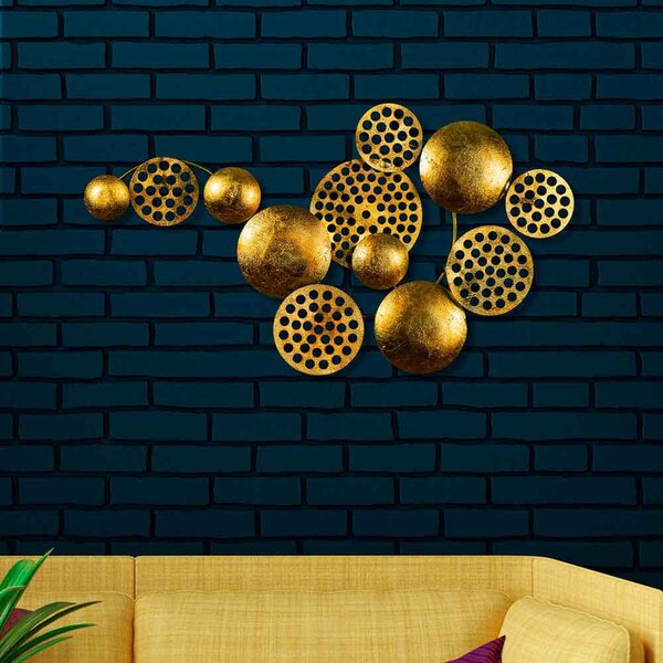 Parklane Metal Solaris Orbital Wall Art in Gold