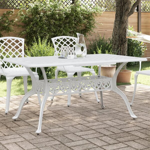 Xanvio Garden Aluminium Dining Table in White