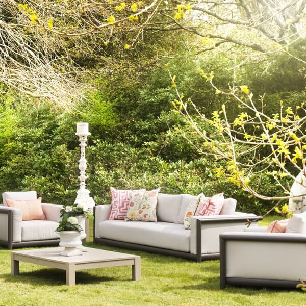 Reef Tropic Outdoor, Hollowfibre, Outdoor Cushion, 55cm x 55cm - Andrew Martin Geometric