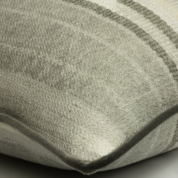 Argo Smoke Outdoor, Hollowfibre, Cushion, 55cm x 55cm - Andrew Martin Stripe