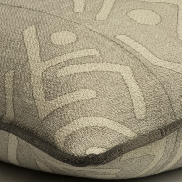 Trojan Smoke Outdoor, Hollowfibre, Cushion, 55cm x 55cm - Andrew Martin Geometric