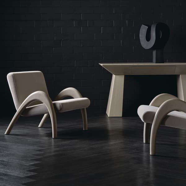 Coco Chair, Armchair, Grey/Light Neutral/Silver - Andrew Martin Kelly Hoppen Other Fabric