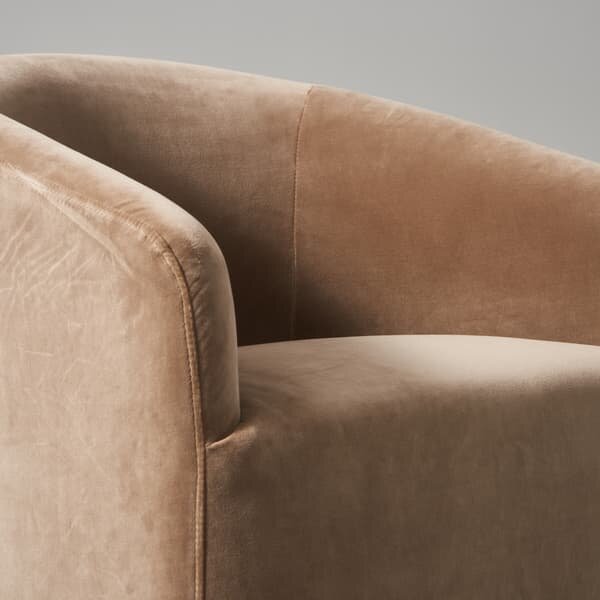 Alto Dining Chair Velvet Beige, Chair - Andrew Martin