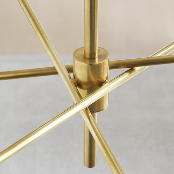 Casoria Radial Chandelier Brass, Light, Hand-Rubbed Antique Brass - Andrew Martin