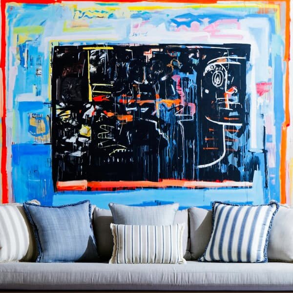 Riviera Navy, Hollowfibre, Cushion, 55cm x 55cm - Andrew Martin Sophie Paterson Herringbone