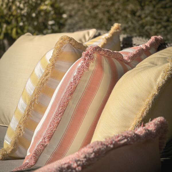 Riviera Sole, Hollowfibre, Cushion, 55cm x 55cm - Andrew Martin Sophie Paterson Herringbone