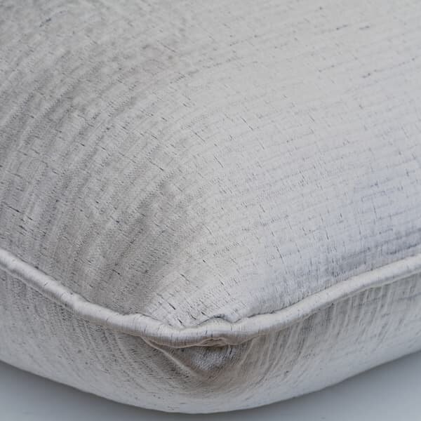 Columbus Silver, Sustainable Feather, Cushion, 55cm x 55cm - Andrew Martin Satin Plain