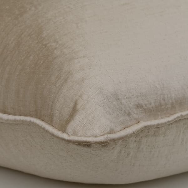 Columbus Stone, Sustainable Feather, Cushion, 55cm x 55cm - Andrew Martin Satin Plain