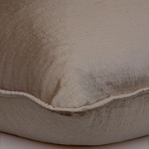 Columbus Thunder, Sustainable Feather, Cushion, 55cm x 55cm - Andrew Martin Satin Plain