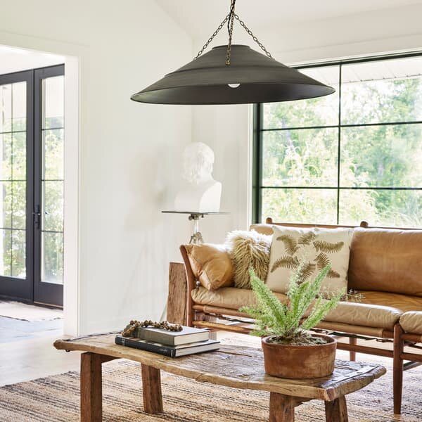 Arcane Pendant, Light, Medium, Black/Brass - Andrew Martin
