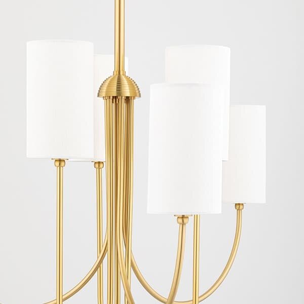 Harlem Large Chandelier, Light, Large, Brass - Andrew Martin