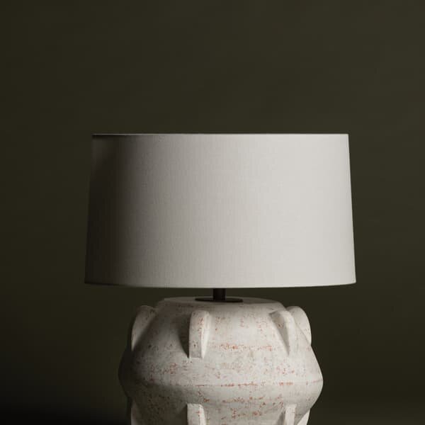 Vanda Table Lamp, Light, White - Andrew Martin