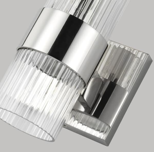 Geneva Wall Light Nickel, Light, Polished Nickel - Andrew Martin
