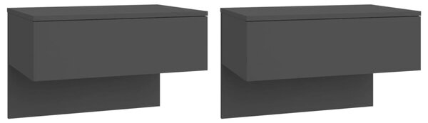 Wall-mounted Bedside Cabinets 2 pcs Black