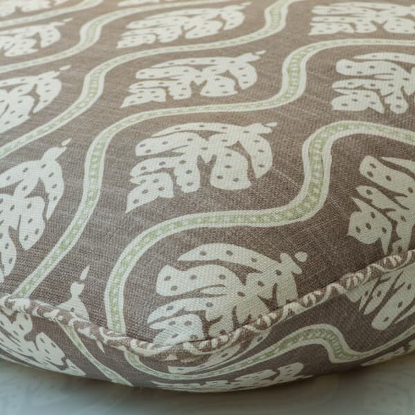 Fig Twig, Sustainable Feather, Cushion, 55cm x 55cm - Andrew Martin Linen & Linen Blend Floral & Small Prints