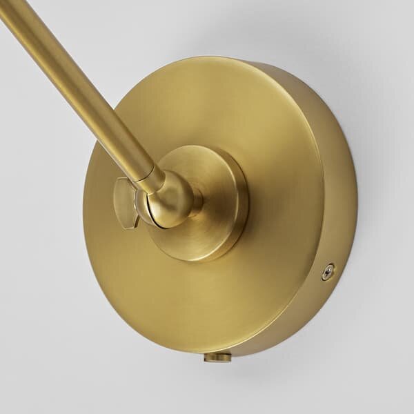 Wellfleet Wall Light White & Brass, Light, Matte White & Burnished Brass - Andrew Martin