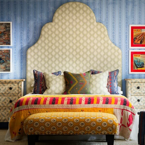Diego Charcoal, Sustainable Feather, Cushion - Andrew Martin Kit Kemp Linen & Linen Blend Embroidered & Geometric