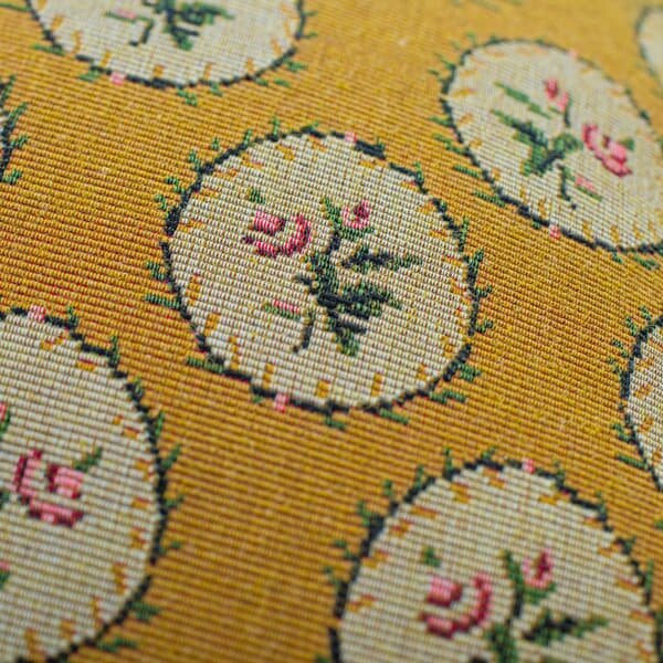Bobbin Sunshine, Sustainable Feather, Cushion - Andrew Martin Kit Kemp Linen Blend & Viscose Blend & Wool Blend Embroidered & Floral & Weave