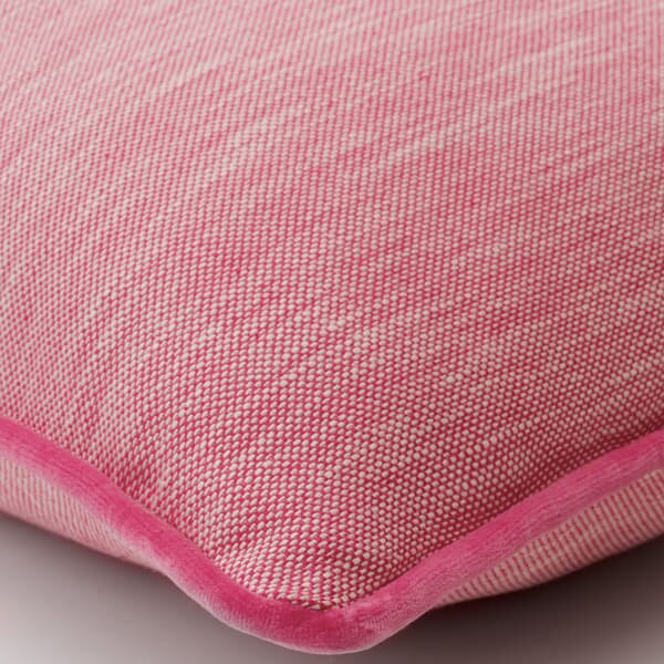 Canvas Hot Pink, Sustainable Feather, Cushion - Andrew Martin Kit Kemp Linen & Linen Blend Plain