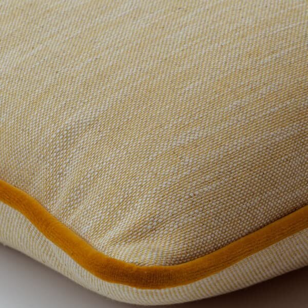 Canvas Sunshine, Sustainable Feather, Cushion - Andrew Martin Kit Kemp Linen & Linen Blend Plain