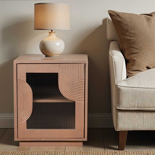 Inglewood Wooden Bedside Cabinet In Natural