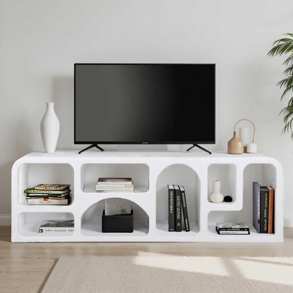 Gastonia Wooden TV Stand In White