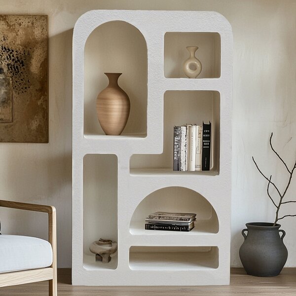 Gastonia Large Wooden Display Unit In White