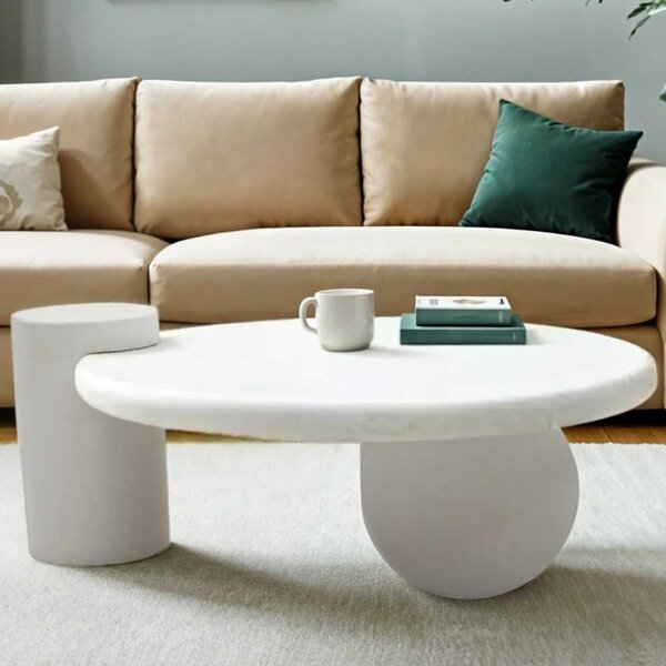 Gastonia Wooden Coffee Table In White