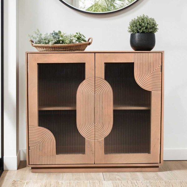 Inglewood Wooden Storage Cabinet With 2 Doors In Natural