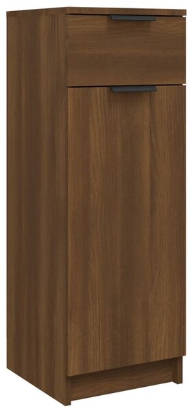 Bathroom Cabinet Brown Oak 32x34x90 cm Engineered Wood