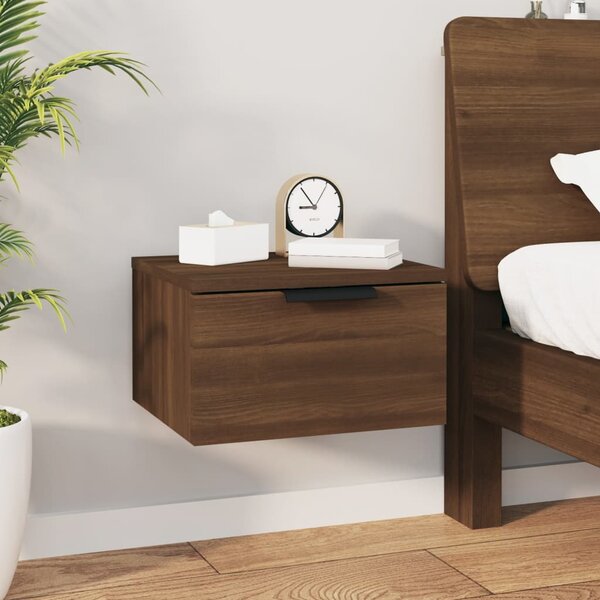 Wall-mounted Bedside Cabinet Brown Oak 34x30x20 cm