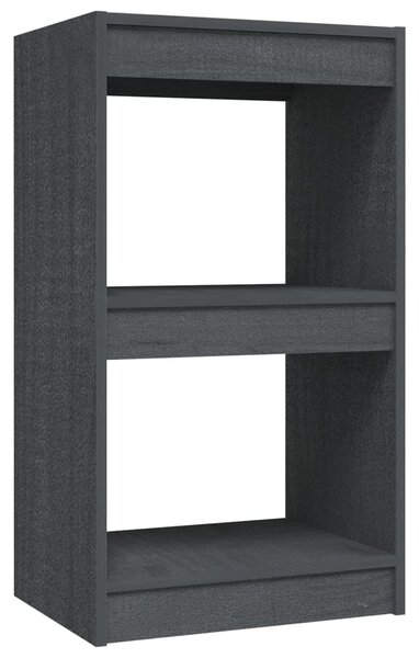 Book Cabinet Grey 40x30x71.5 cm Solid Pinewood