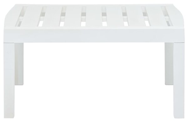 Garden Table White 78x55x38 cm Plastic