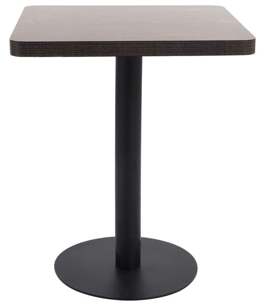 Bistro Table Dark Brown 60X60 cm MDF