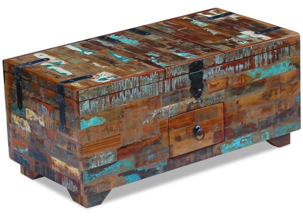 Coffee Table Box Chest Solid Reclaimed Wood 80x40x35 cm