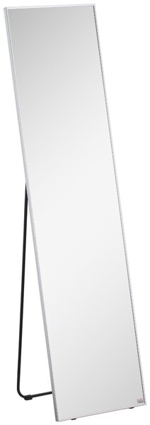 HOMCOM Full Length Wall Mirror w/ Anti-Slip Pads for Bedroom, Hallway or Lounge, 160 x 40 cm, Black Aosom UK
