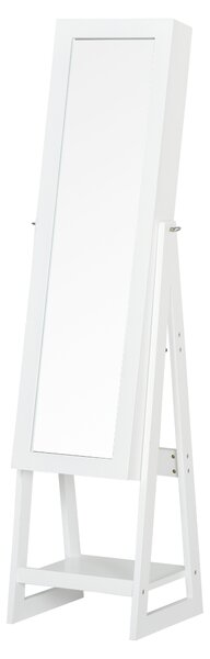 HOMCOM Jewellery Cabinet with LED Light, 2 Mirrors, Drawers, Hooks, Shelves, Make-Up Vanity Dresser, Adjustable, White. Aosom UK