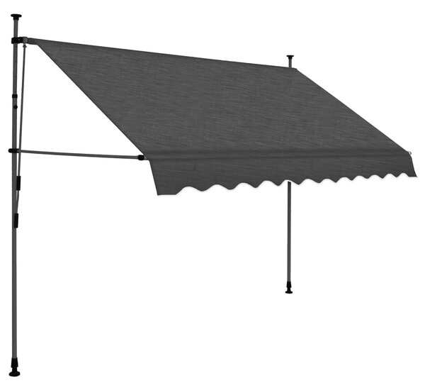 Manual Retractable Awning with LED 250 cm Anthracite