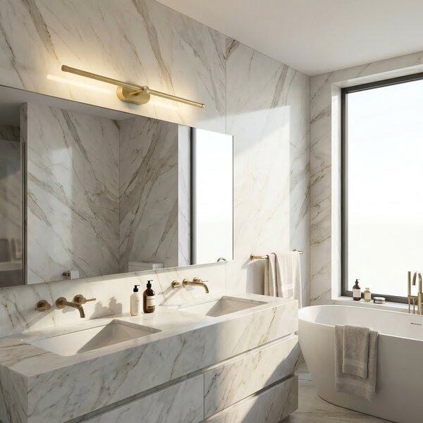 Bathroom LED wall sconce APP1893-1W 60 cm BRUSH GOLD