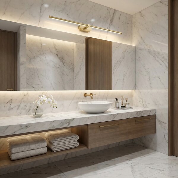 Bathroom LED wall sconce APP1894-1W 80 cm BRUSH GOLD