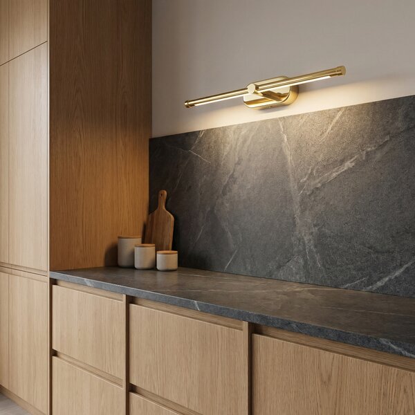 Bathroom LED wall sconce APP1889-1W 40 cm GOLD