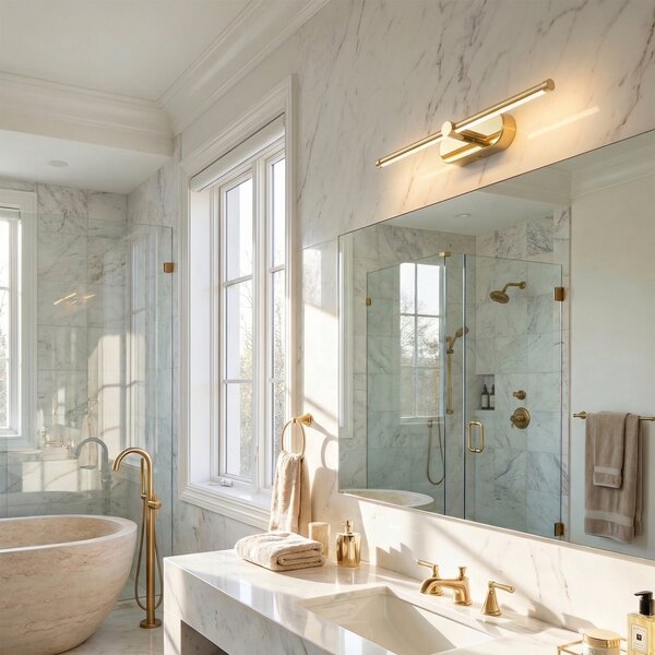 Bathroom LED wall sconce APP1889-1W 40 cm GOLD