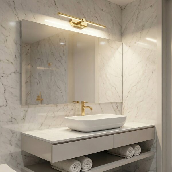 Bathroom LED wall sconce APP1889-1W 40 cm GOLD