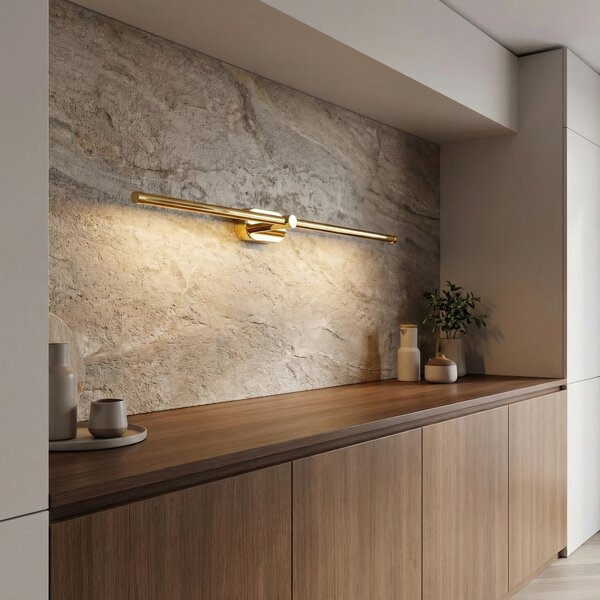 Bathroom LED wall sconce APP1891-1W 80 cm GOLD